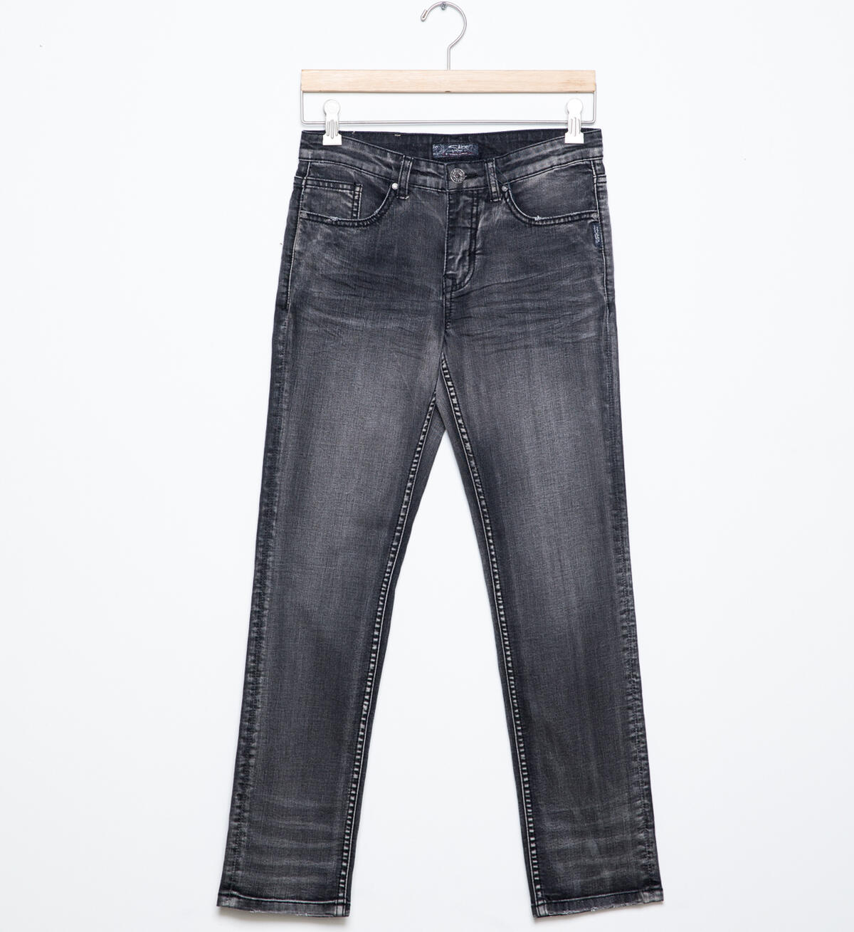 Nathan Skinny Jeans in Grey Wash  (7-16), , hi-res image number 0